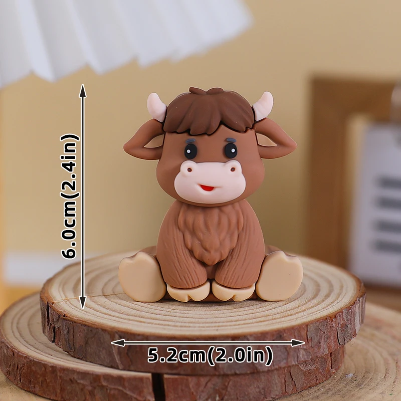 Bauernhoftier-Kuchenaufsatz, Kuh, Schwein, Bergrinder, Küken-Kuchendekorationen für Babyparty, Kinder, alles Gute zum 1. Geburtstag, Partyzubehör – Detail 18