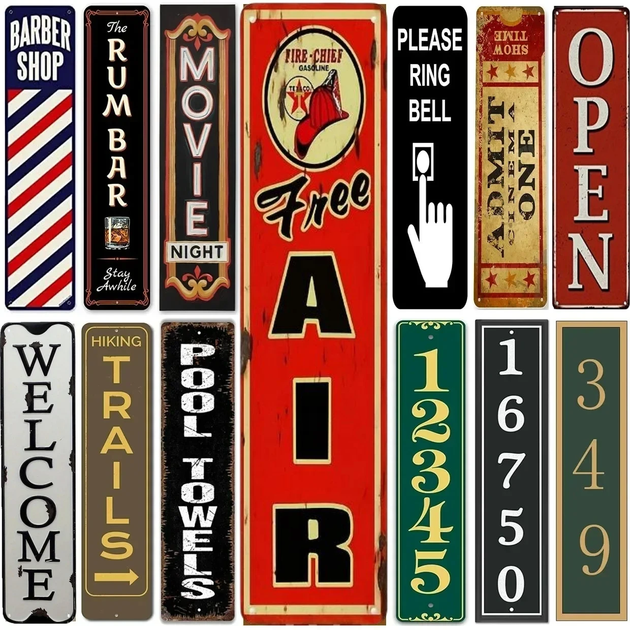 Vintage Diner Rumbar Film Aluminium Zeichen lustige Straße Metall Zeichen Land Straße Zeichen für Home Wall Cafe Bar Mann Höhle im Freien