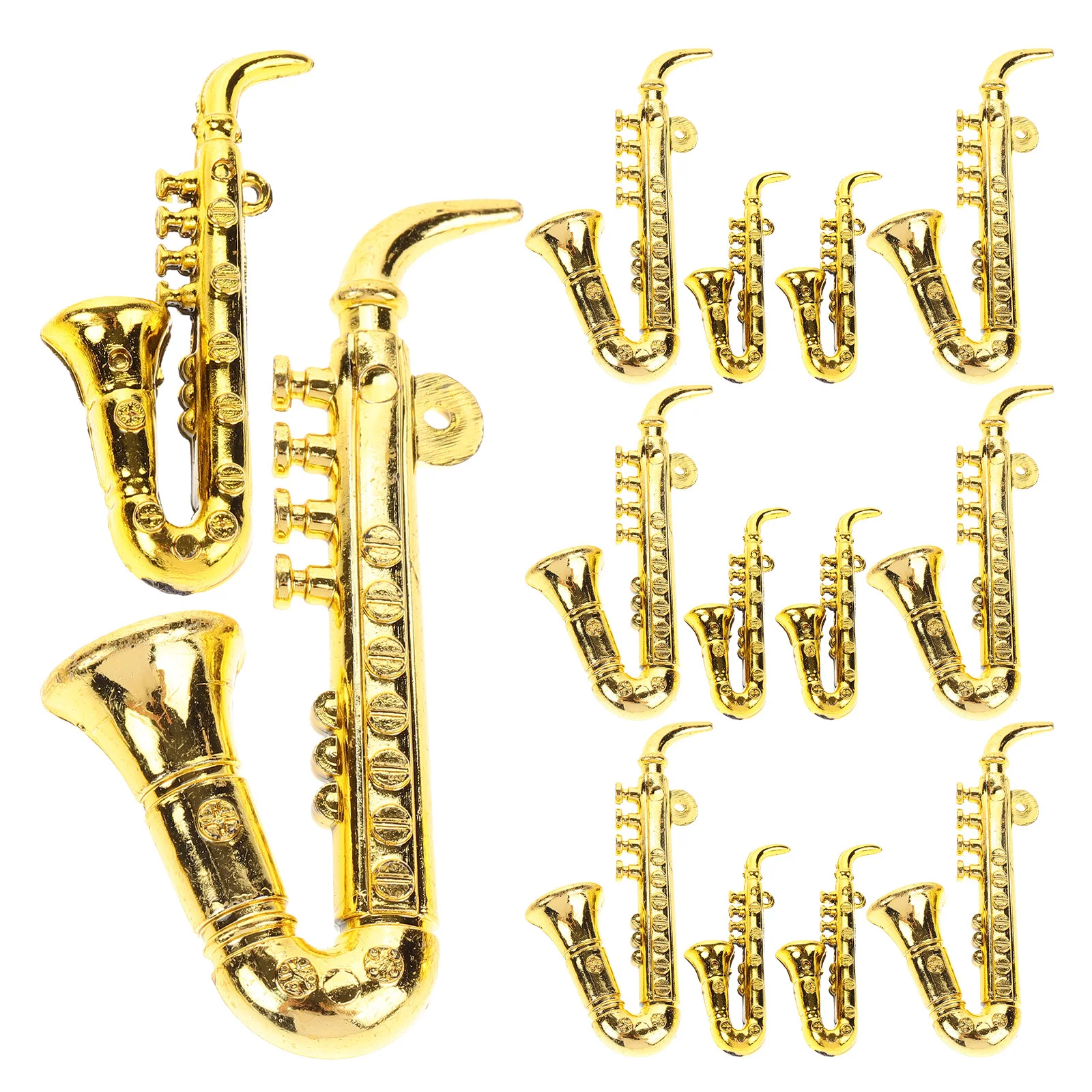 

20 Pcs Christmas Decorations Hanging Ornaments Mini Instruments Decors Xmas Tree Saxophone