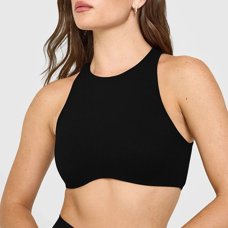Women Sports Bra Shockproof Gathered Push Up Yoga Bra Fitness Underwear Gym Crop Top Fitness Tank Top  Workout Running Yoga Top