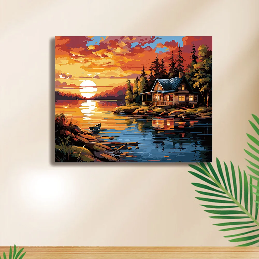 

500/1000/1200/2000PCS Puzzles for Adults Dusk Seaside Wooden House,Jigsaw Puzzles Brain Challenge Game Gift Home Decor