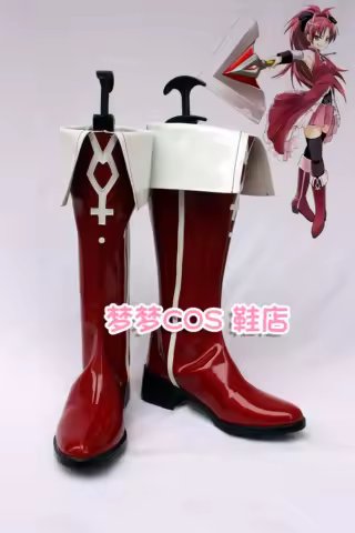 Anime Puella Magi Madoka Magica Kyoko Sakura Cosplay Shoes Long Boots For Halloween Christmas