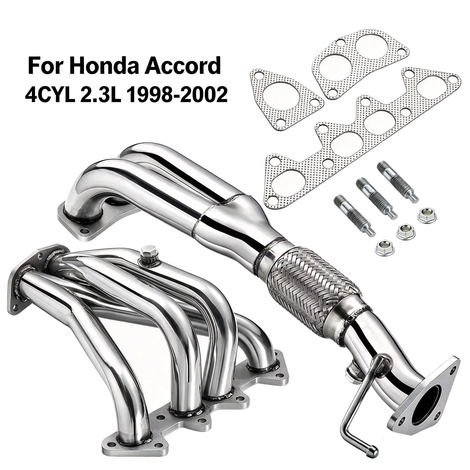 Downpipe Exhaust Stainless Steel Header For 1998-2002 Honda Accord 4CYL 2.3L
