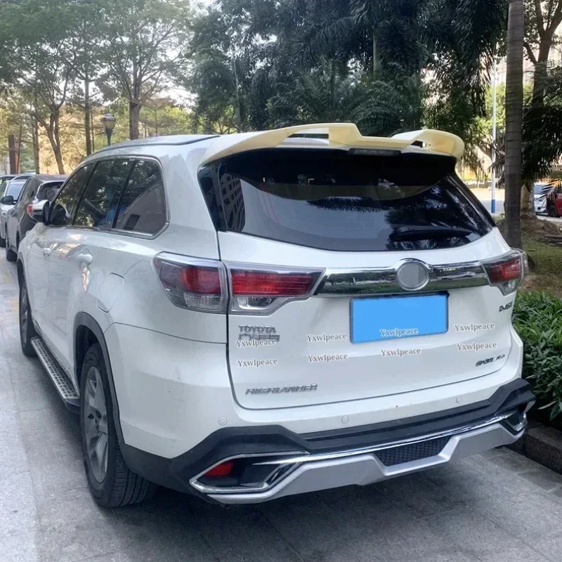 

For Toyota Highlander Trunk Lip Spoiler 2015-2021 High Quality ABS Plastic Primer Color Rear Roof Spoiler Body Kit Accessories