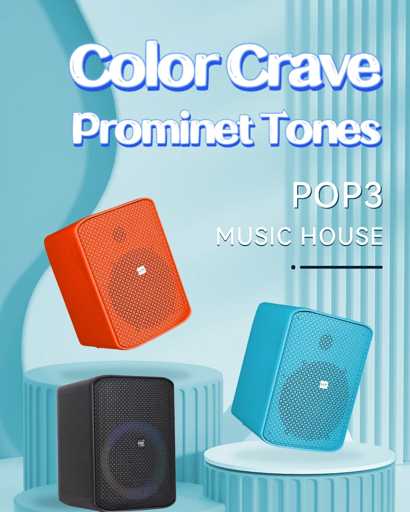 GRF POP3 مكبر صوت بخاصية البلوتوث قابل للنقل تشغيل الصوت صندوق تشغيل الموسيقى TWS Technology Dual EQ OTG مكبر صوت تسجيل رقمي