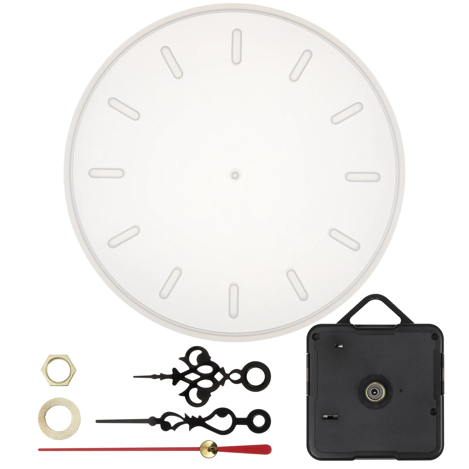 1 Set Of Wall Clock Silicone Mold Round Diy Clock Making Supply Non-Stick Craft Tool For Desktop Adornment Handmade Jewelry