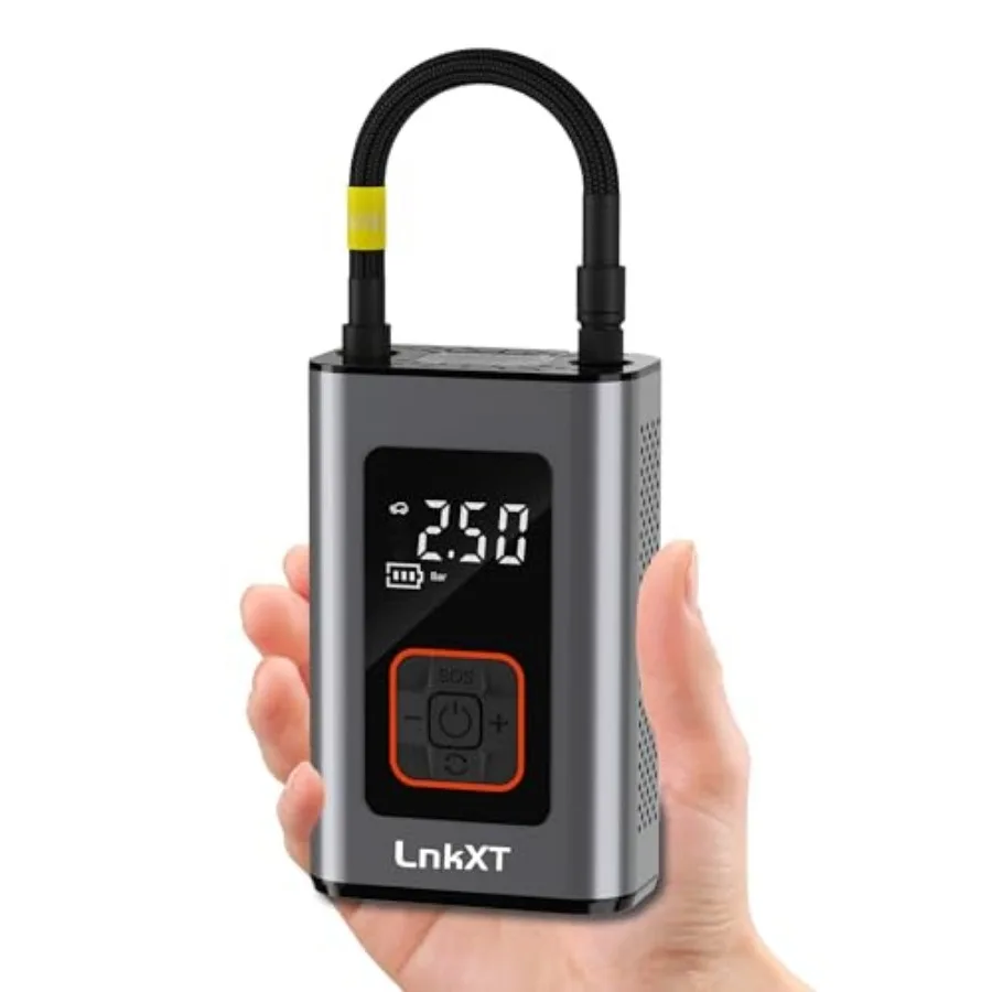 

Tire Inflator Portable Air Compressor 150PSI Cordless Air Pump with Digital Pressure Gauge Durable Metal Body Auto Shut-Off and