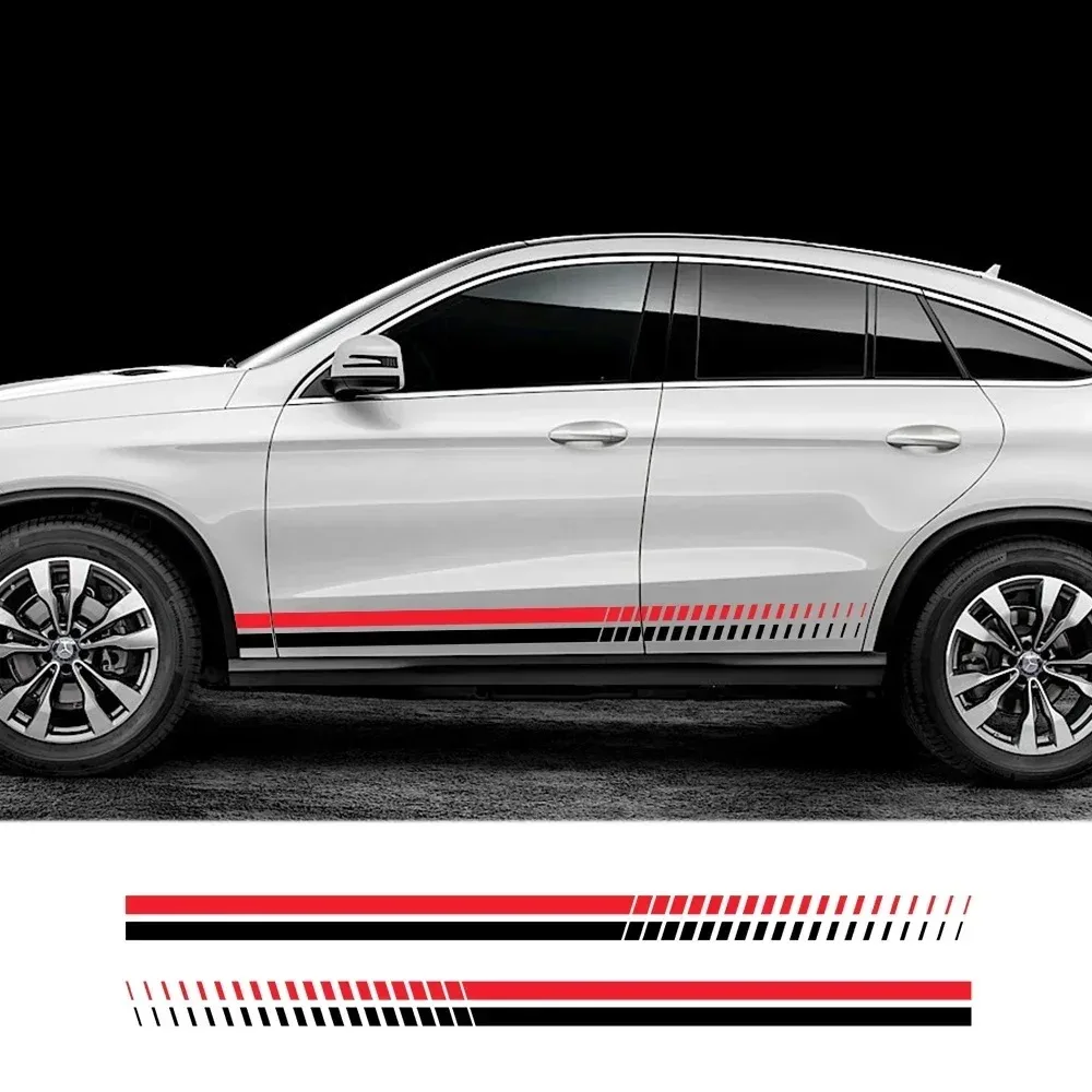 

2PCS Car Door Side Skirt Stripes Stickers Auto Decoration Accessories For Skoda Subaru Volkswagen Toyota Suzuki Tesla Seat Volvo