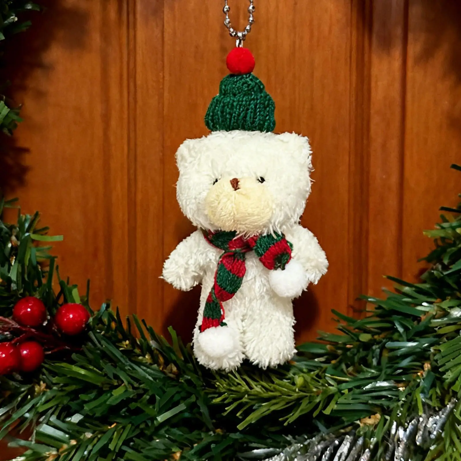 Purse Charm Soft Bear Backpack Decorations Plush Doll Pendant With Scarf And Hat For Kids Adults Boys Girls Birthday Graduation