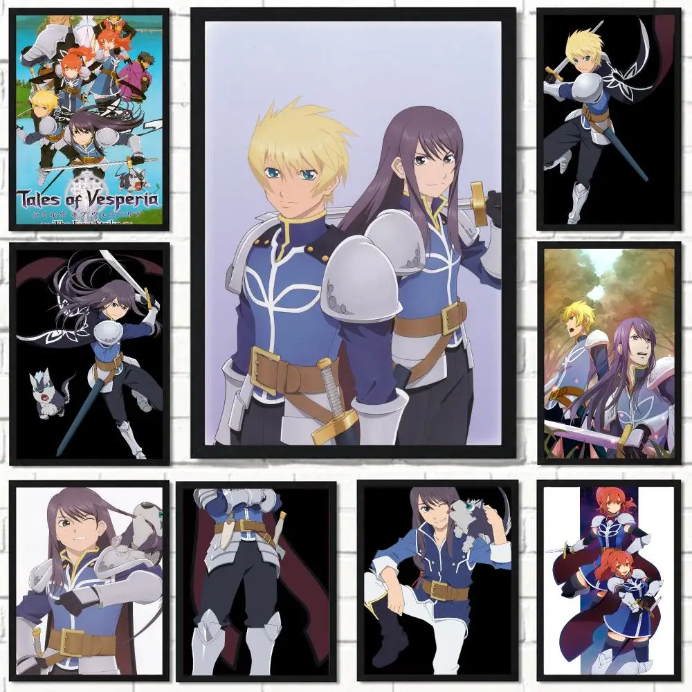 anime T-Tales Vesperia First Strike-E Poster Self Adhesive Wall Decor for Modern Home Cafe Office and Bar