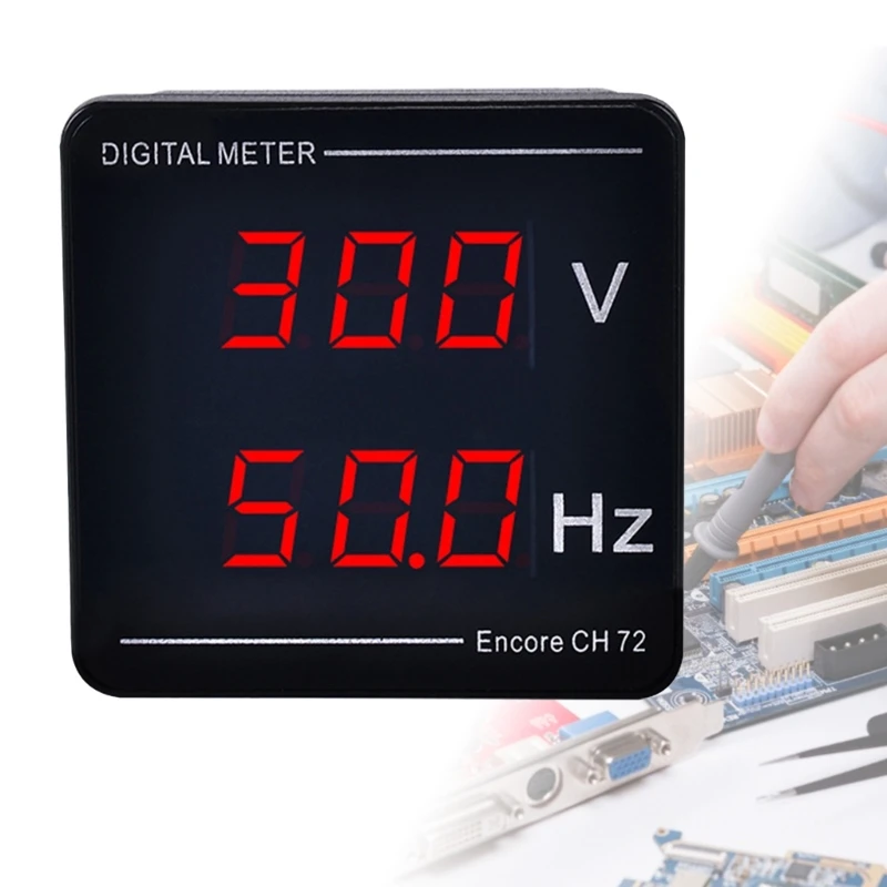 Imagem -02 - Tensão & Medidor de Freqüência Dupla Display Digital Ac50500v 10-99.9hz de Alta Precisão Medidor Digital Voltímetro Teste de Freqüência