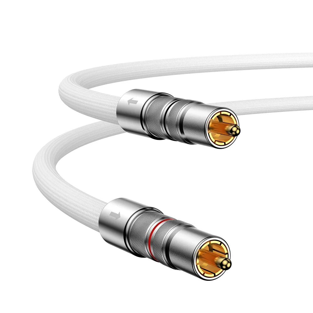 Audiocrast A75 mortp OFC สาย RCA ชุบเงินสายเคเบิล AV ตัวผู้-ตัวผู้ชุบทองสำหรับ STB DVD TV VCD BLUE