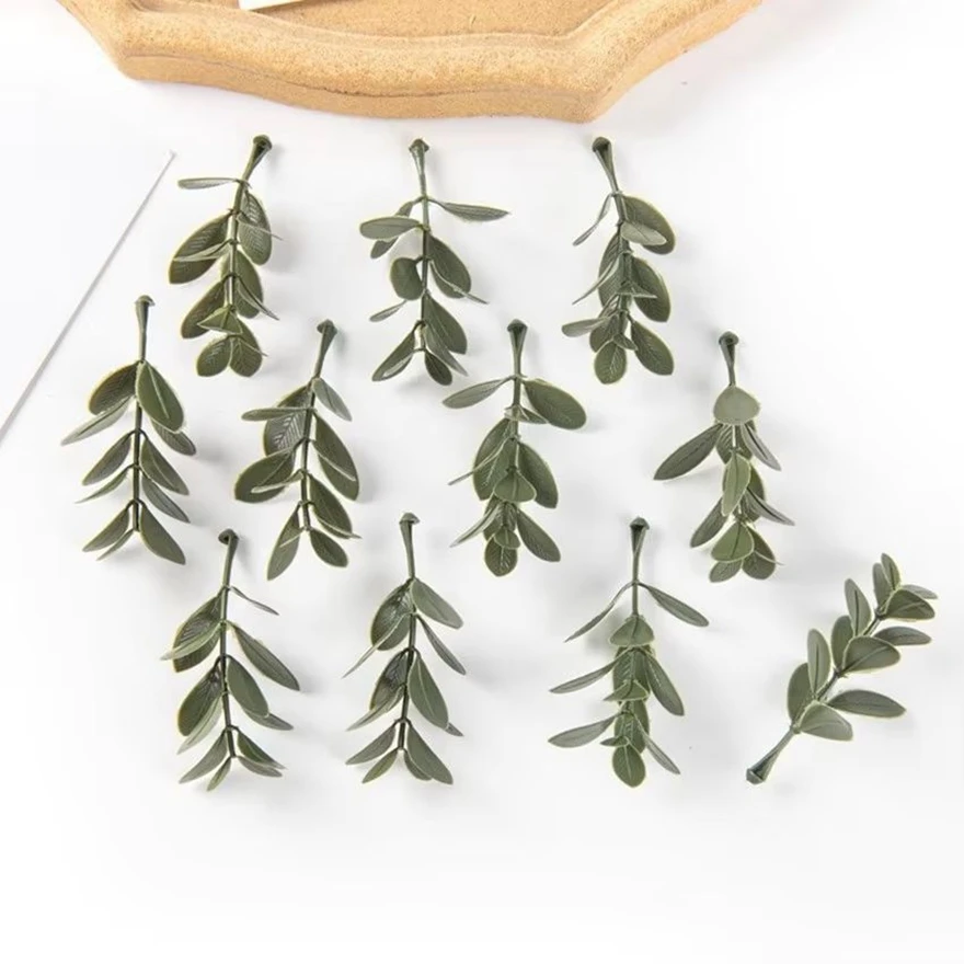 50pcs Artificial Plant Leaves Wedding Bridal Bouquet Party Outdoor Garden Home Room Table Wreath Decoration DIY Background Wall - Image 6