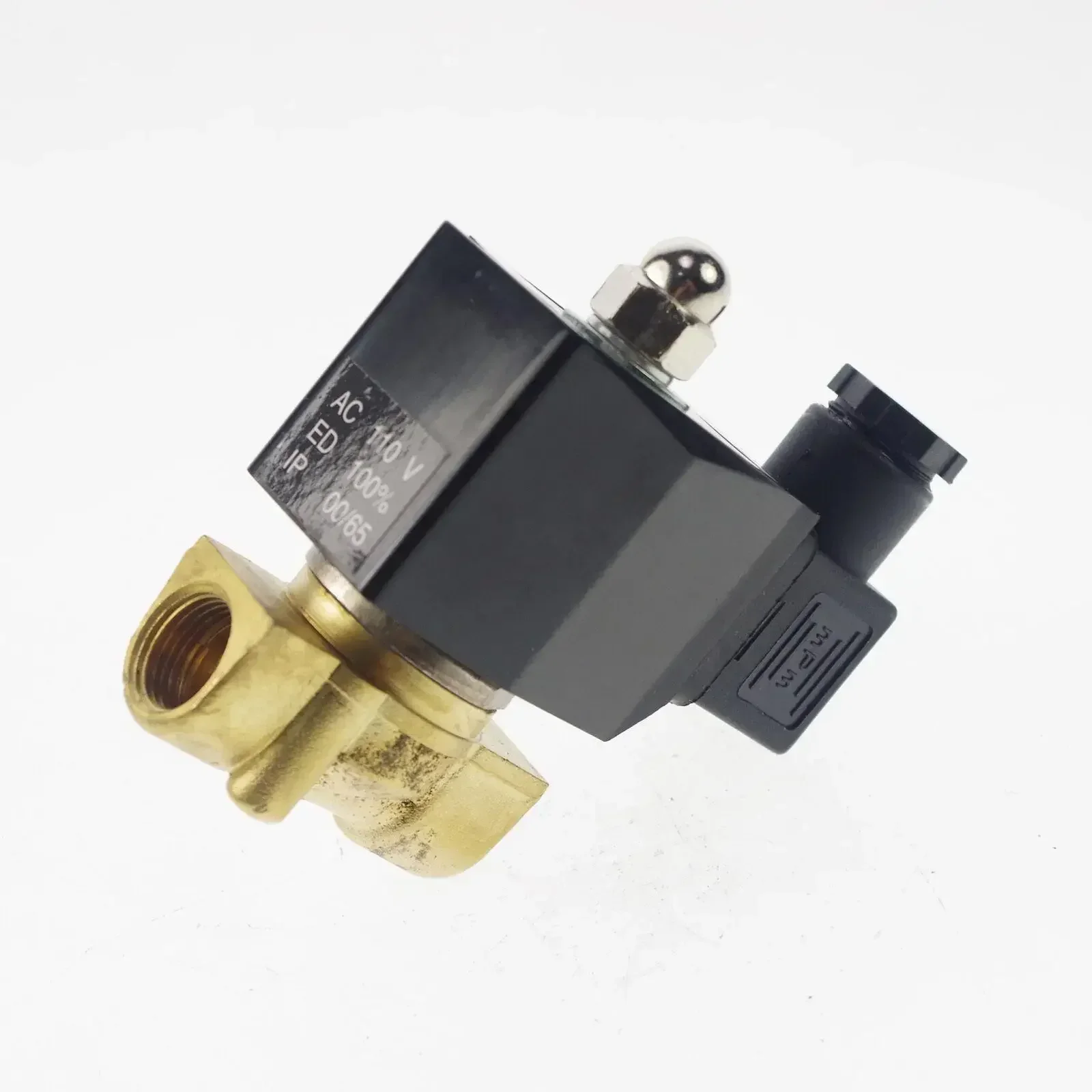 

1/2" BSPP NC Flow Bore 16mm Brass 12/24VDC 110/220VAC Methane Propane 2 Ways Solenoid Valve Gas Fuel Air Water