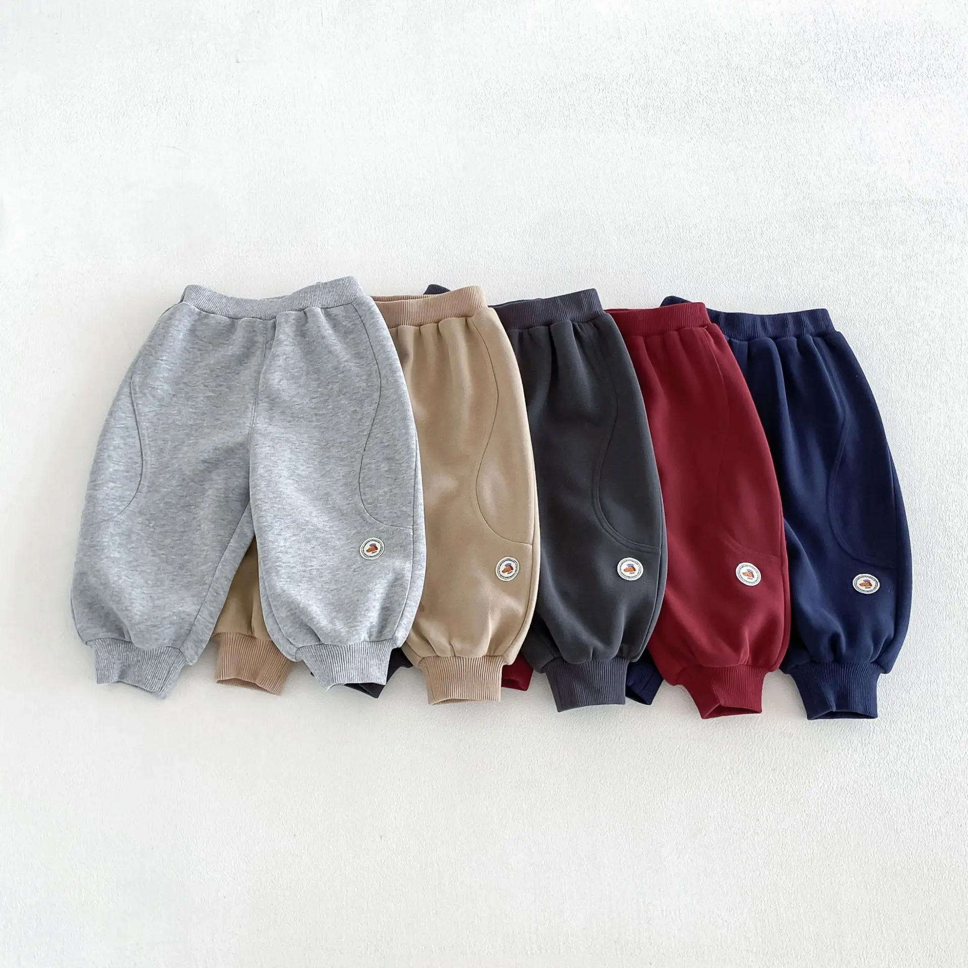 Boys' Fashion Label Sanitary Pants 2026 New Autumn Baby Korean Version Drawstring Casual Pants Children's Autumn Pants