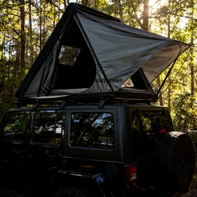 Customizable Slim Single Rooftop Tent 40KG Lightweight Soft Shell Oxford Fabric Quick Automatic Opening Four-season 2.3m