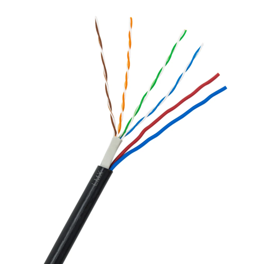 Computer Ethernet Cable Cat 5e Lan Cable 300m High Quality Outdoor 4pair Cat5e LAN CABLE With Power Wire