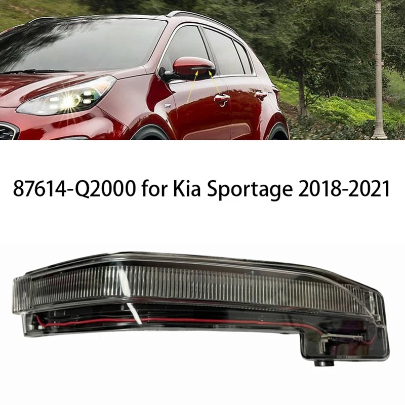 

Side Mirror Turn Signal Light For Kia Sportage 2018-2021 Car Rearview Mirror Indicator Lamp 87614-Q2000