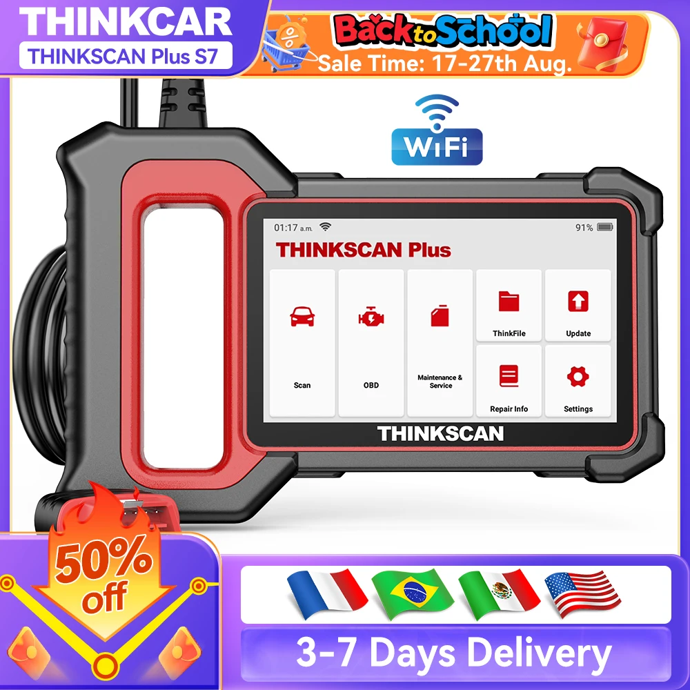 

THINKCAR Thinkscan Plus S7/S6/S4 OBD2 Диагностические инструменты Трансмиссия/ABS/SRS Диагностика системы Автомобильный считыватель кодов Автомобильный сканер obd2 для механики