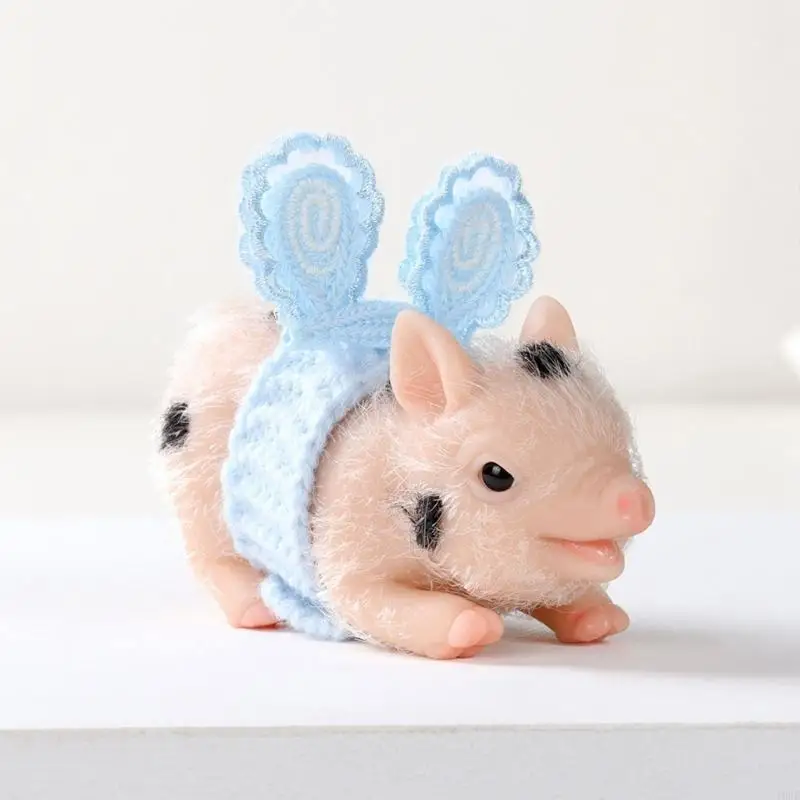 

16fe Life Like Pig Toy Silicone Piggy Toy Premitistic Dolls Colls For Office Снижение стресса Возрождение куклов животных для