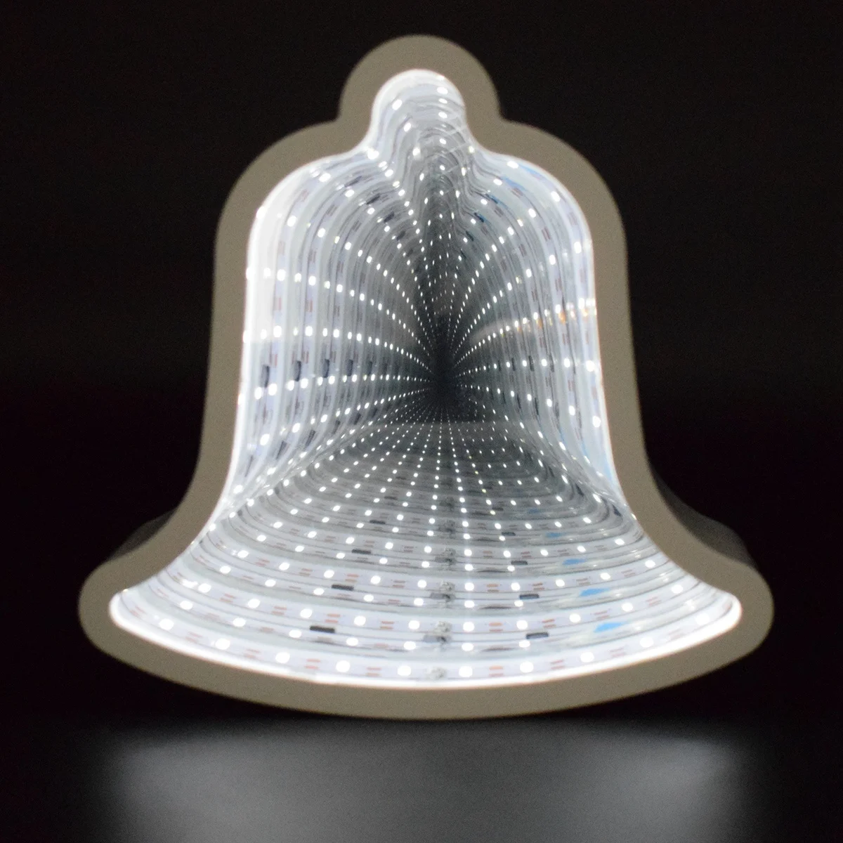 3D Creatieve Tunnellamp Bell Sign Nachtlampje voor Kerstmis Verjaardagsfeestje Kamer Woonkamer Bruiloft Decor (Wit)