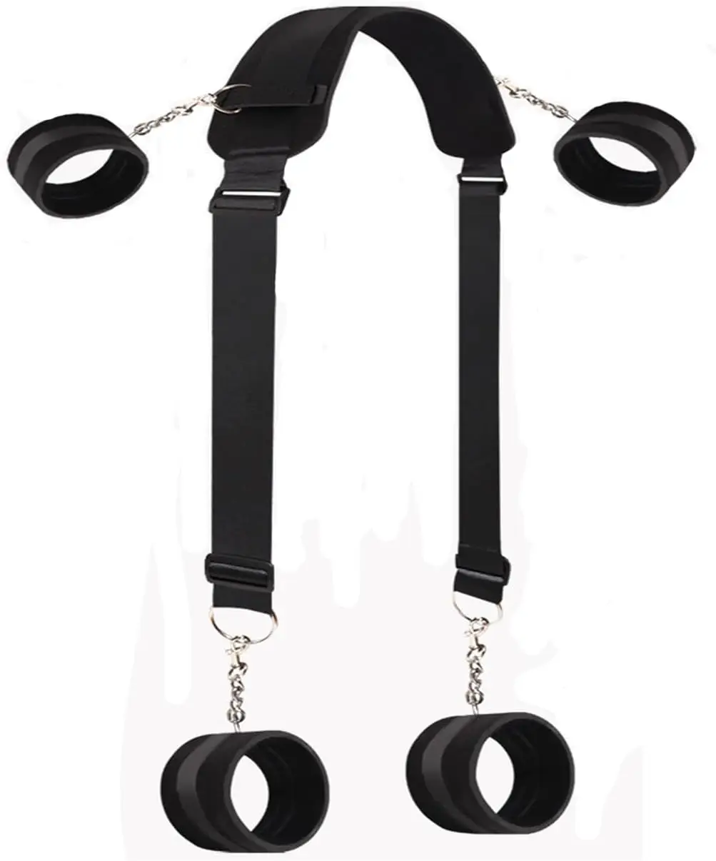 

Sex Bondage Handcuffs Neck and Legs Restraints Straps BDSM Toys Set Sex Toy Kit for Adult Bedroom Bondage Restraints Accessories