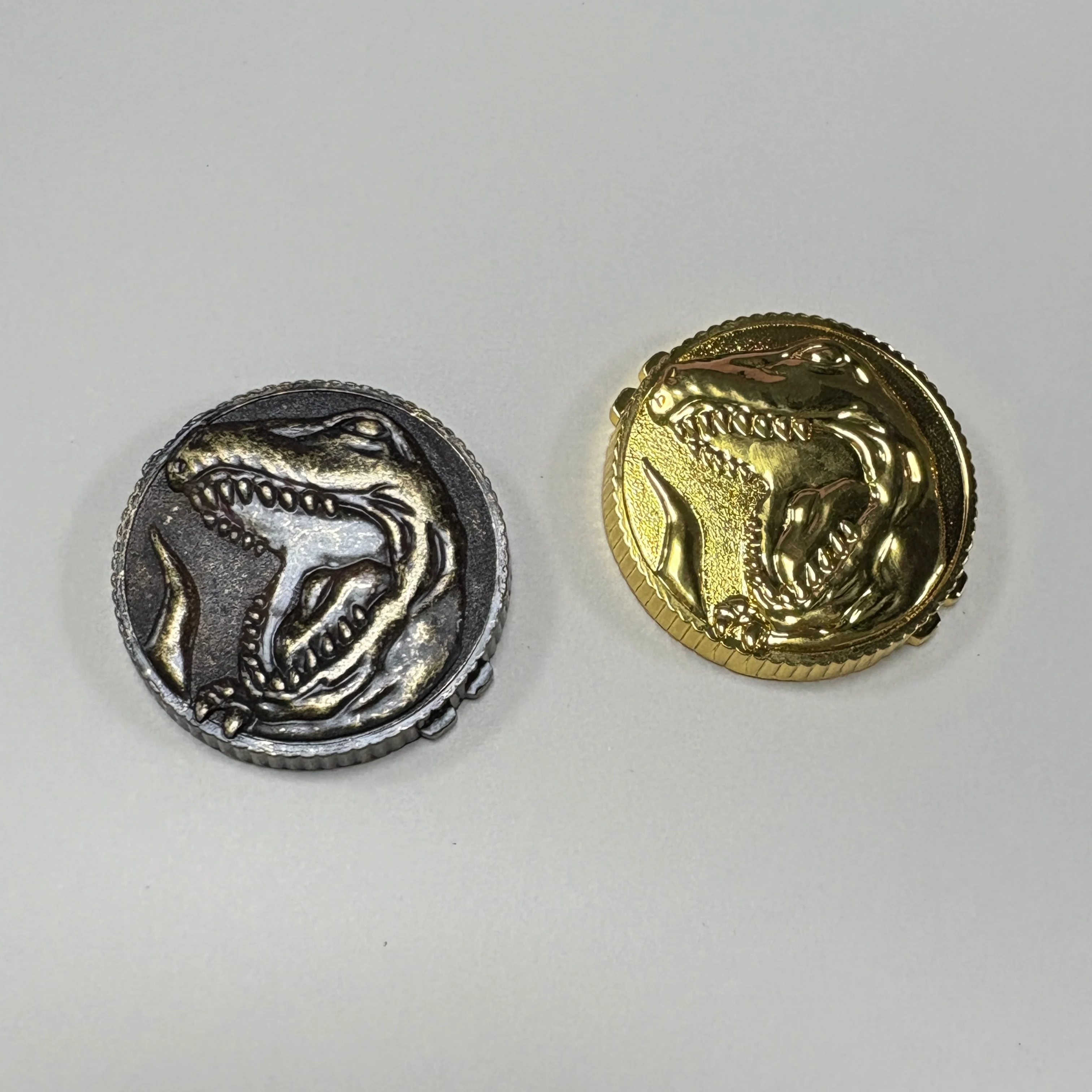 Power Coin 1991-93  T-REX Tyrannosaurus Coin-Gold Coin- Weathered Made For Morpher Ranger Cosplay