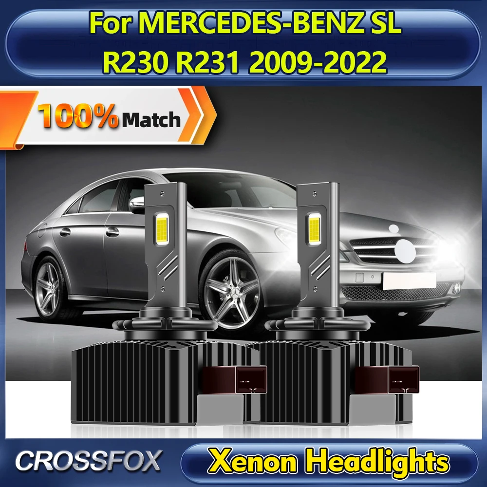 

120W LED Car Headlight Bulbs 12V HID Xenon Lamps 6000K Plug&Play For MERCEDES-BENZ SL R230 R231 2009-2018 2019 2020 2021 2022