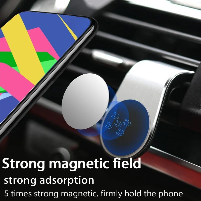 【Fast Delivery】Metal Magnetic Car Phone Holder Air Vent Mount Strong Suction Universal Car Phone Stand For All Phones