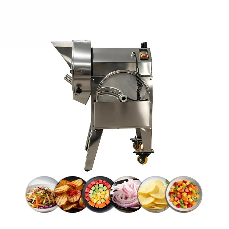 High Efficiency Fully Automatic Vegetable Cutter 220V Multi-functional Potato Slicing and Cutting Machine