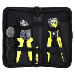 Multitool Pliers Ratchet Wire Crimping Tool Set for Insulated and Non-Insulated Terminals Wire Stripper Cutting Pliers Hand Tool