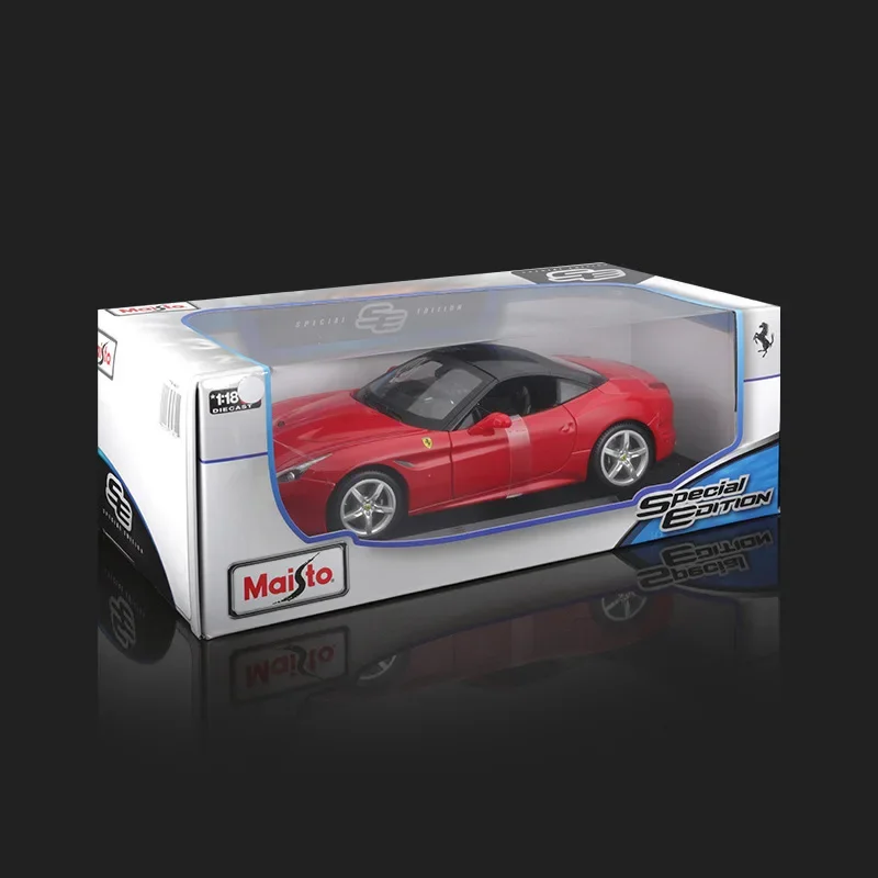 1:18 Bburago Ferrari California T Sports Convertible Car Diecast Model Edition Alloy Luxury Vehicle Model Statue Toy Kids Gifts