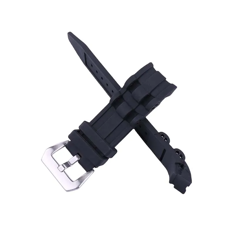 26mm Rubber watch strap accessories pin buckle compatible for Invicta Pro Sport Diver silicone sports wristband men Watch strap
