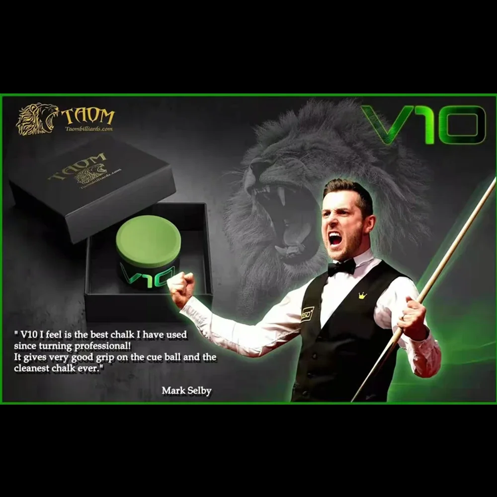 Taom Chalk Pyro Chalk V10 Soft Blue Billiard Pool Chalk 2.0 Pyramid Pink Green Snooker for Professional Round Billiards Chalk