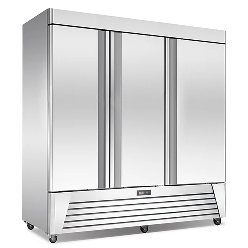 Chiller Kitchen Use Stainless Steel Upright Chiller Fridge 3 Doors Refrigerator
