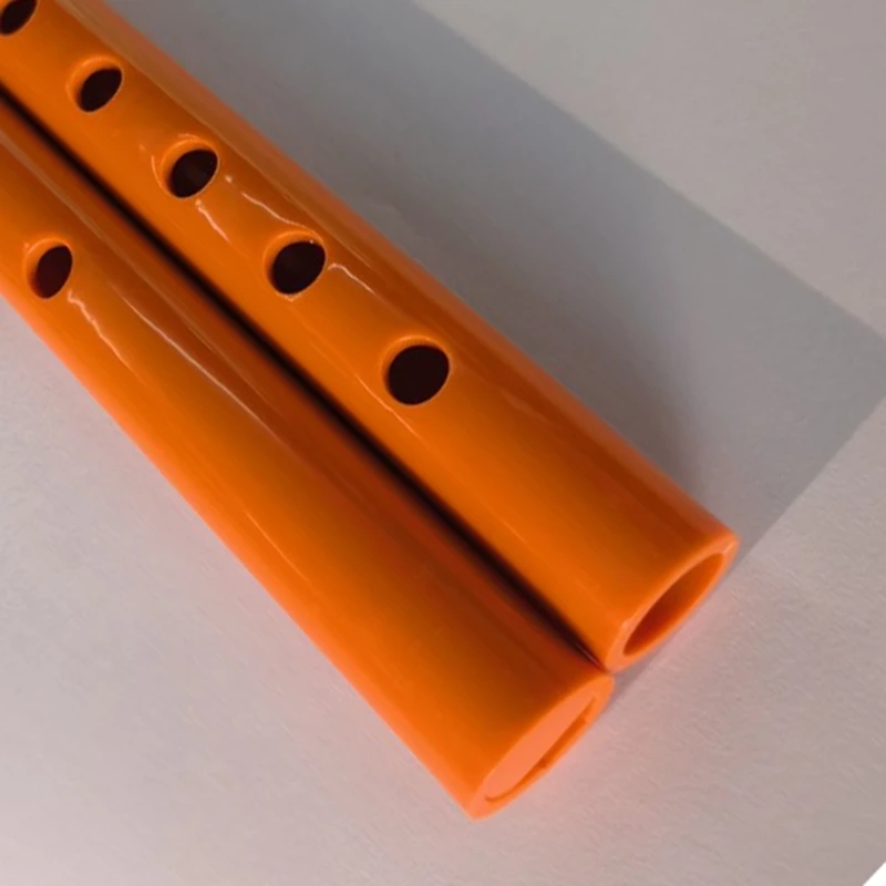 Y1UC Alat Musik Pelajar Klarinet Bambu 6 Lubang Tradisional Warna Kayu