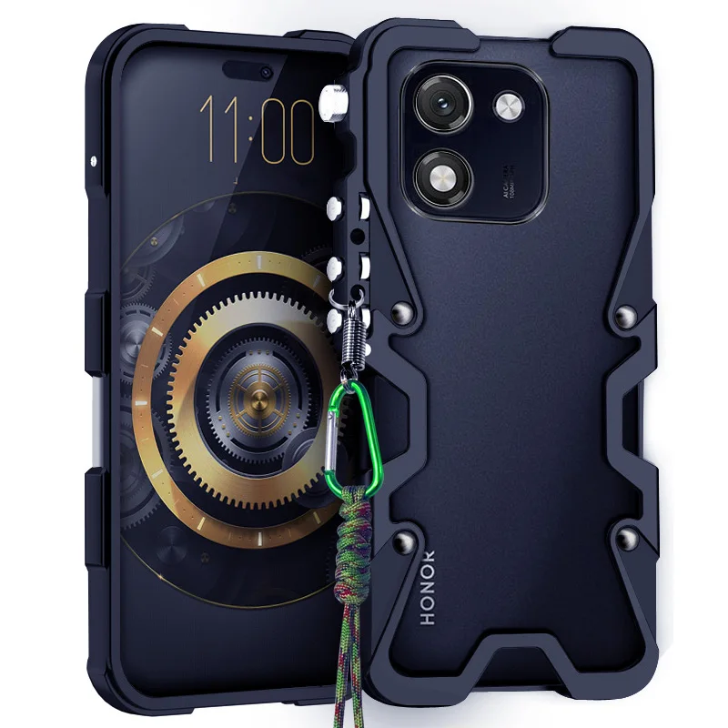 Противоударный чехол Armor Screw Metal Frame с алюминиевым бампером для Huawei Honor X70i X60 GT Pro X9c 5G X60i X9b X9a X8b X50i + X40i X40