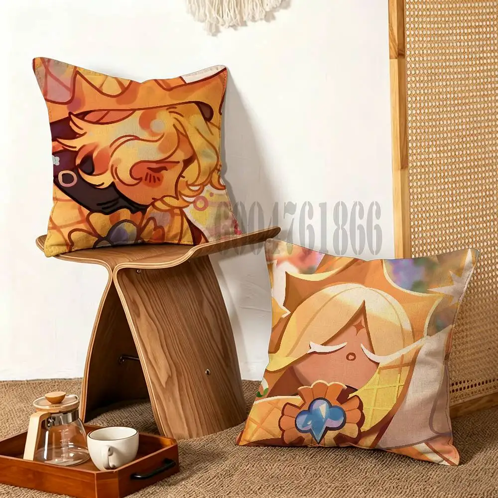Pure Vanilla Cookie Anime Celebrity Merchandise All-Match Printed Pillow Case Sofa Car Office Room Decoration Protector