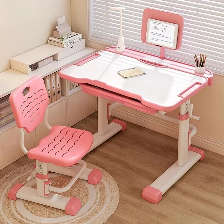 NO MOQ Children's Learning Desk Child Study for Kid Lamp Table for Ergonomic Home Student Children Study Height Adjustable Chair