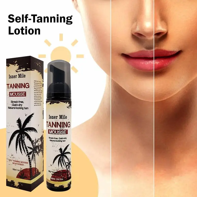 Bronzing Tanning Lotion Bronzer Natürliche Solarium Creme Lang Anhaltende Gerben Öl Feuchtigkeitsspendende 100ml