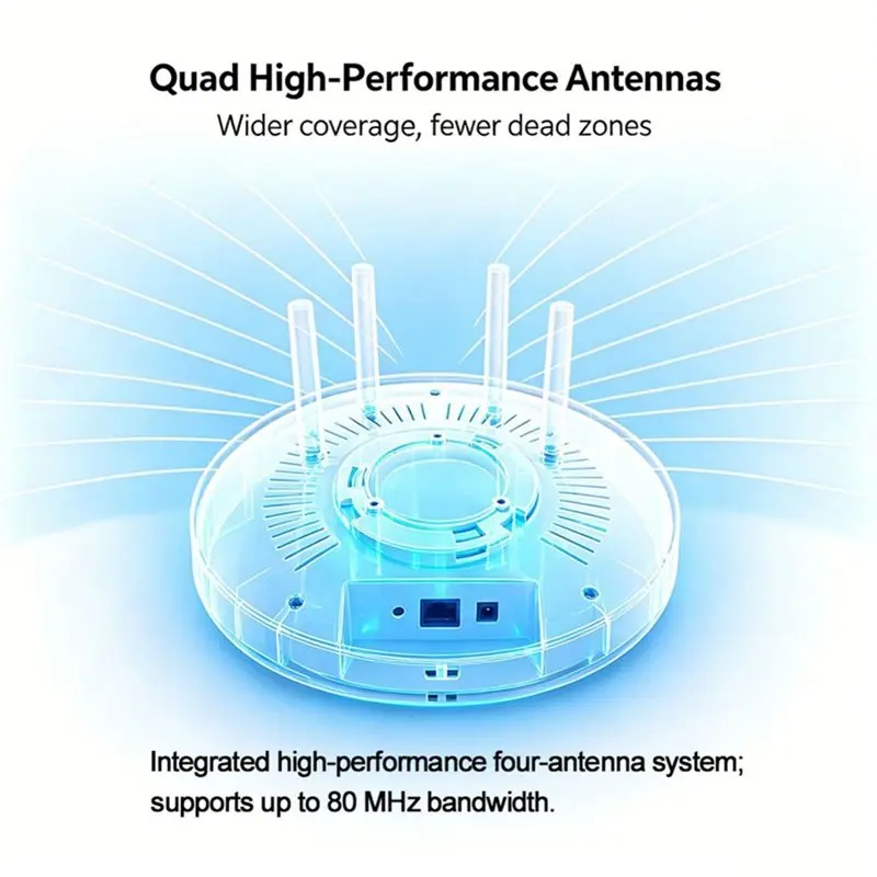 AT82-AX3000M Wifi6 Ceiling Access Point POE Powered Gigabit RJ45 Wireless Indoor AP Router 2.4Ghz& 5Ghz Dual Band Wifi Repeater