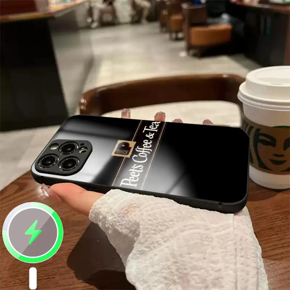 Creativity coffee ins pattern design Phone Case For iPhone17 Air 16 e 15 14 13 12 11 Plus Mini Pro Max Glass Magnetic Case