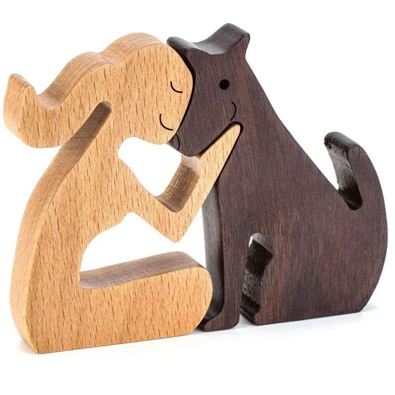 

Pet dog commemorative gift wood carving creative decorative wood carving ornament handicraft Nordic ornament