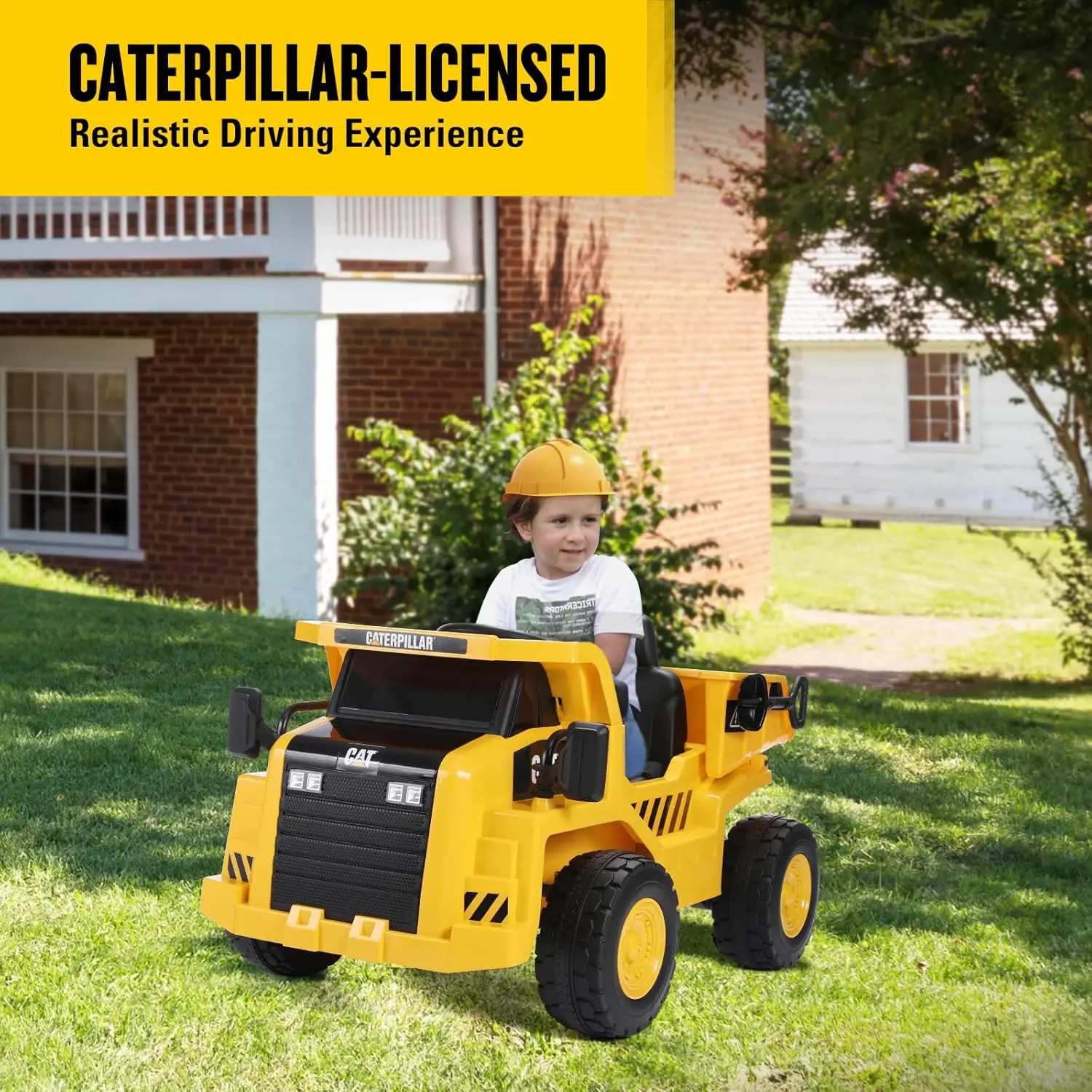 덤프 트럭, 원격 제어 기능이 있는 어린이 전기 자동차, 덤프 침대, 삽, LED 조명, 블루투스/MP3/USB, 배터리 전원을 타고 12V 7AH 타기