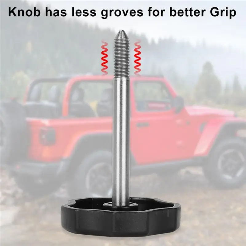 For Jeep Wrangler TJ/JK 1997-2017 Soft Top Door Surround Knobs Kit Window Frame Screw Bolt Accessory Set