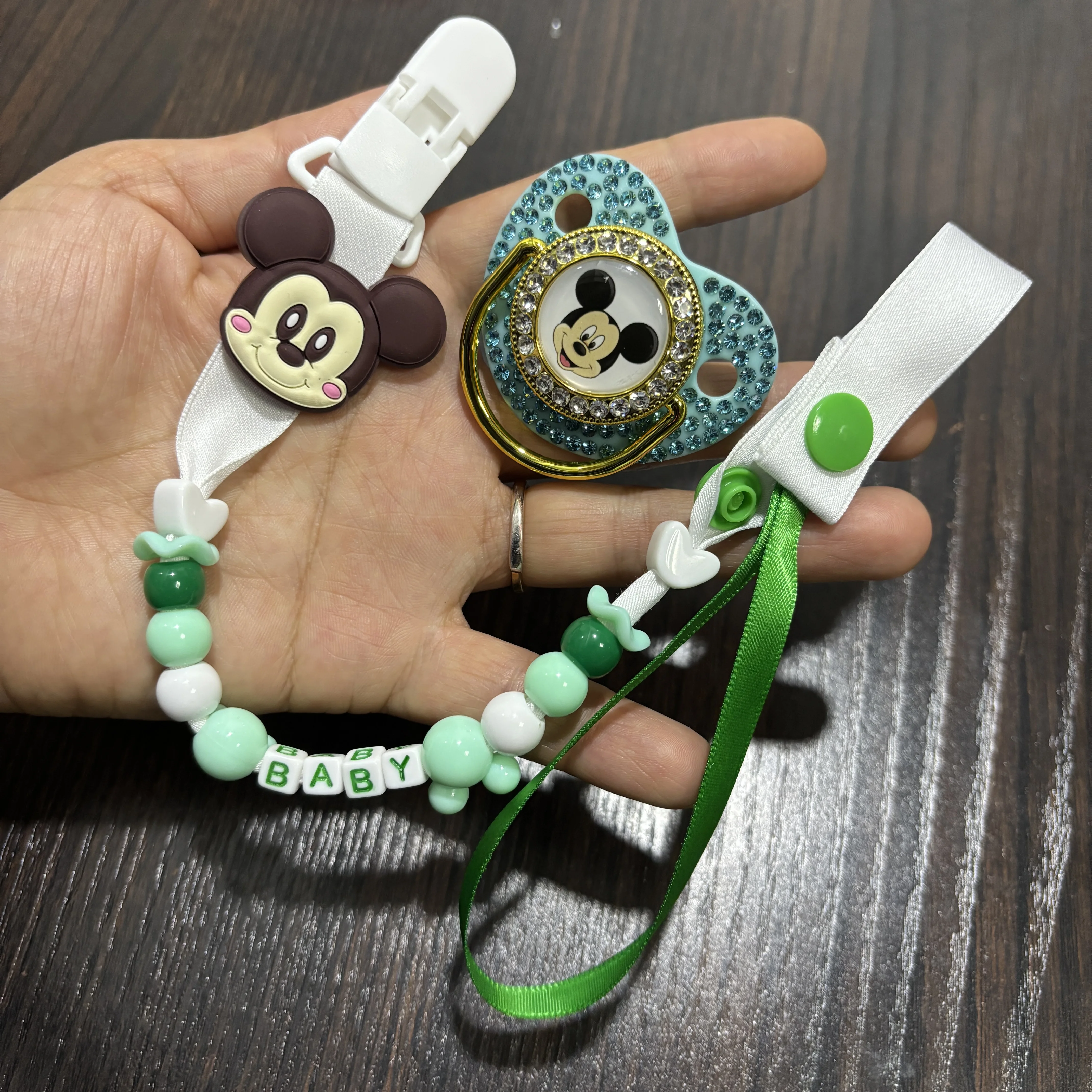 

0-6M Cartoon Baby pacifier with Animated Patterns Baby pacifier Holder Newborn Gift Children's Play Mouth Fun Teething pacifie