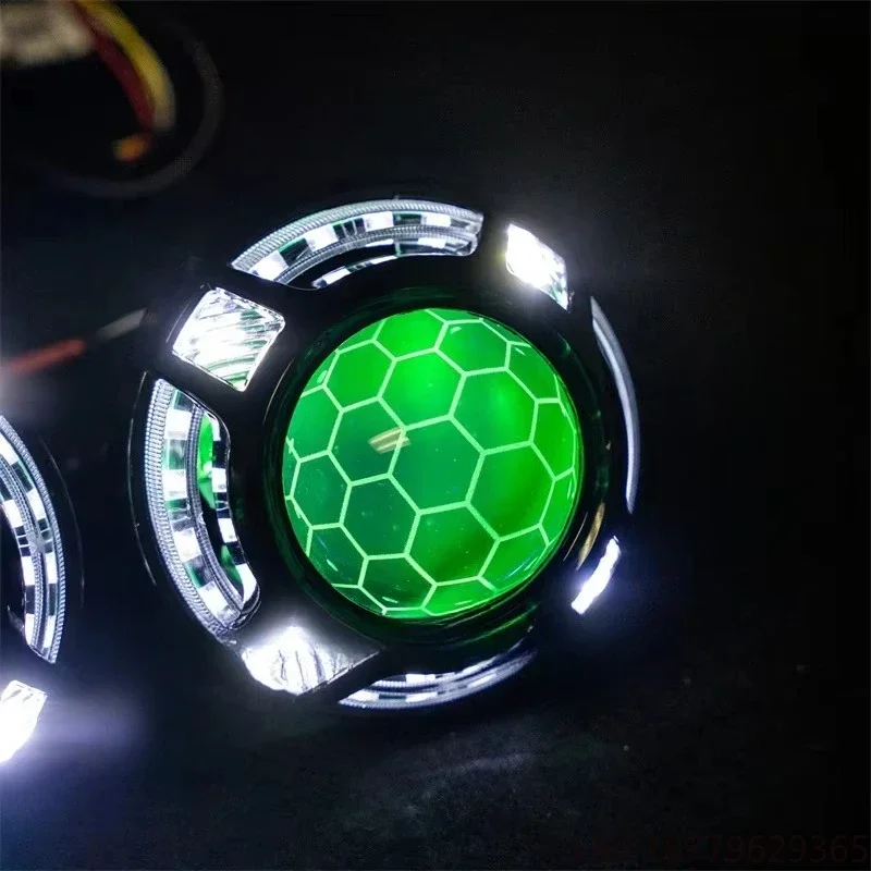 Custom Headlights with RGBW Angel Eye Sequential Indicator / RGBW Turbine Pickup Fitment