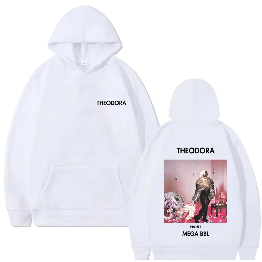 مغني الراب ثيودورا ميجا Bbl ألبوم الجرافيك هوديي الرجال النساء الملابس الهيب هوب موضة كنزة بمقاس كبير الذكور هوديس خمر عادية #2
