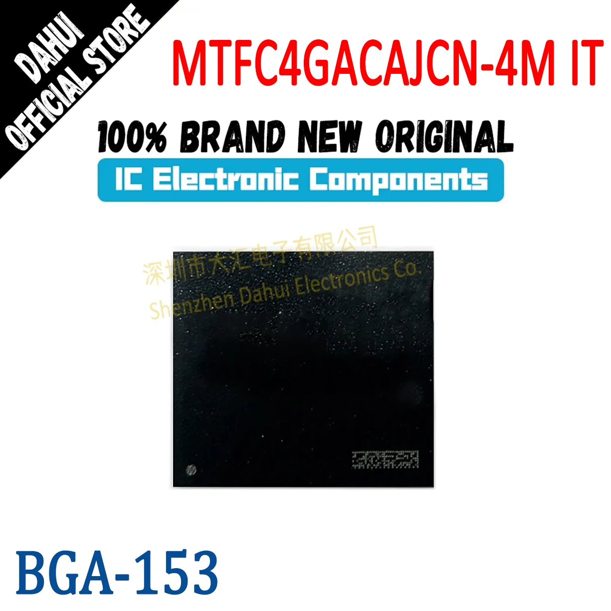 MTFC4GACAJCN-4M IT Silkscreen JY001 BGA-153 Memory Chip Ic New Original