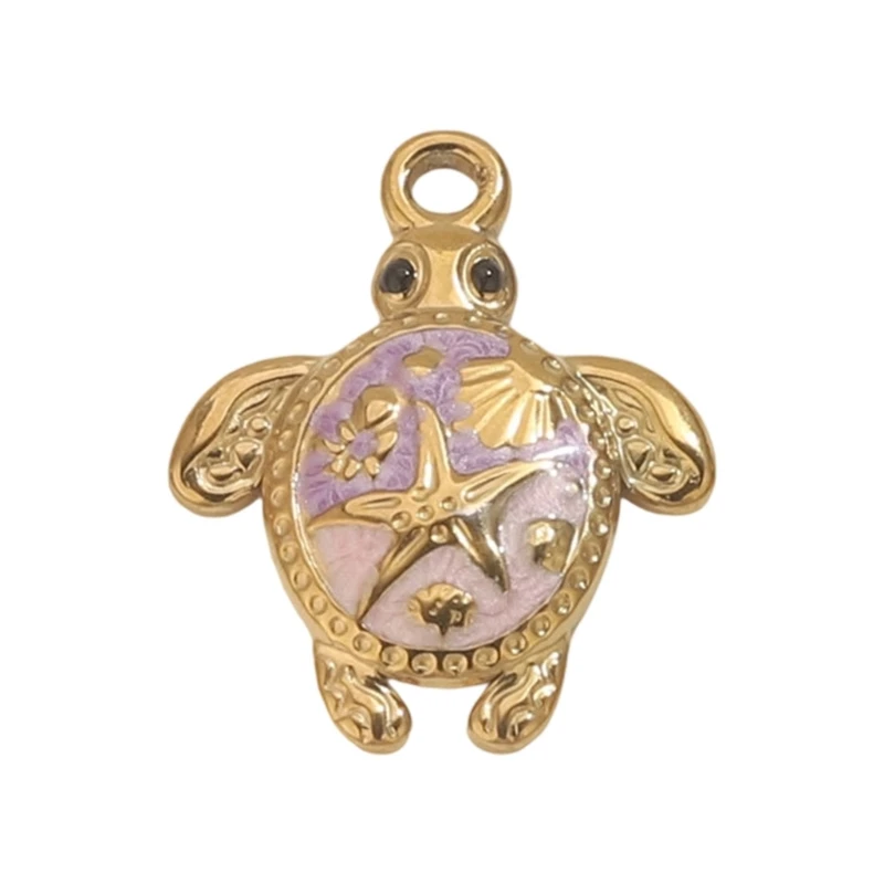 Sea Turtles Pendant Stainless Steel Crafting Materials for Necklace Charm